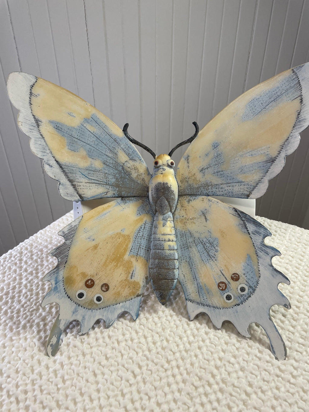 Hand-painted butterfly wall art sculpture