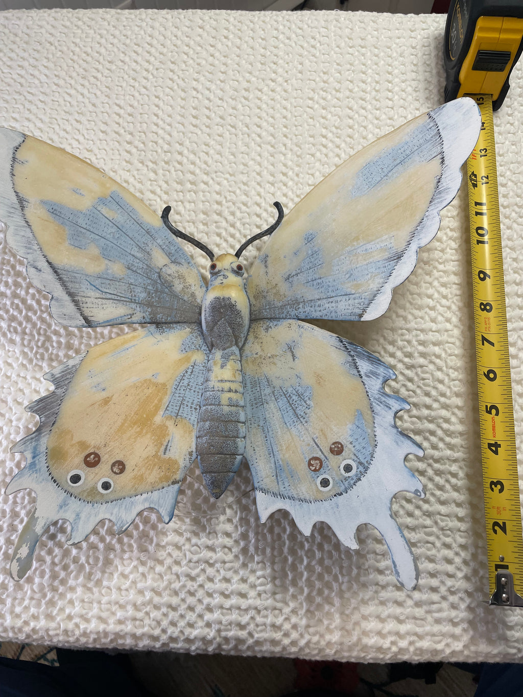 Hand-painted butterfly wall art sculpture