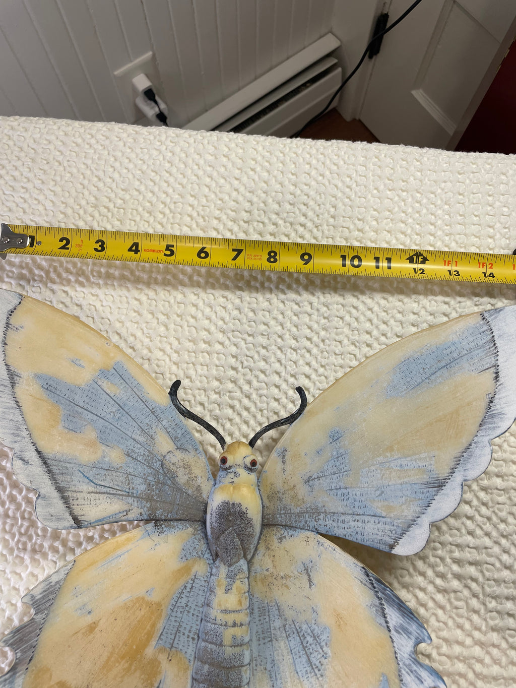 Hand-painted butterfly wall art sculpture