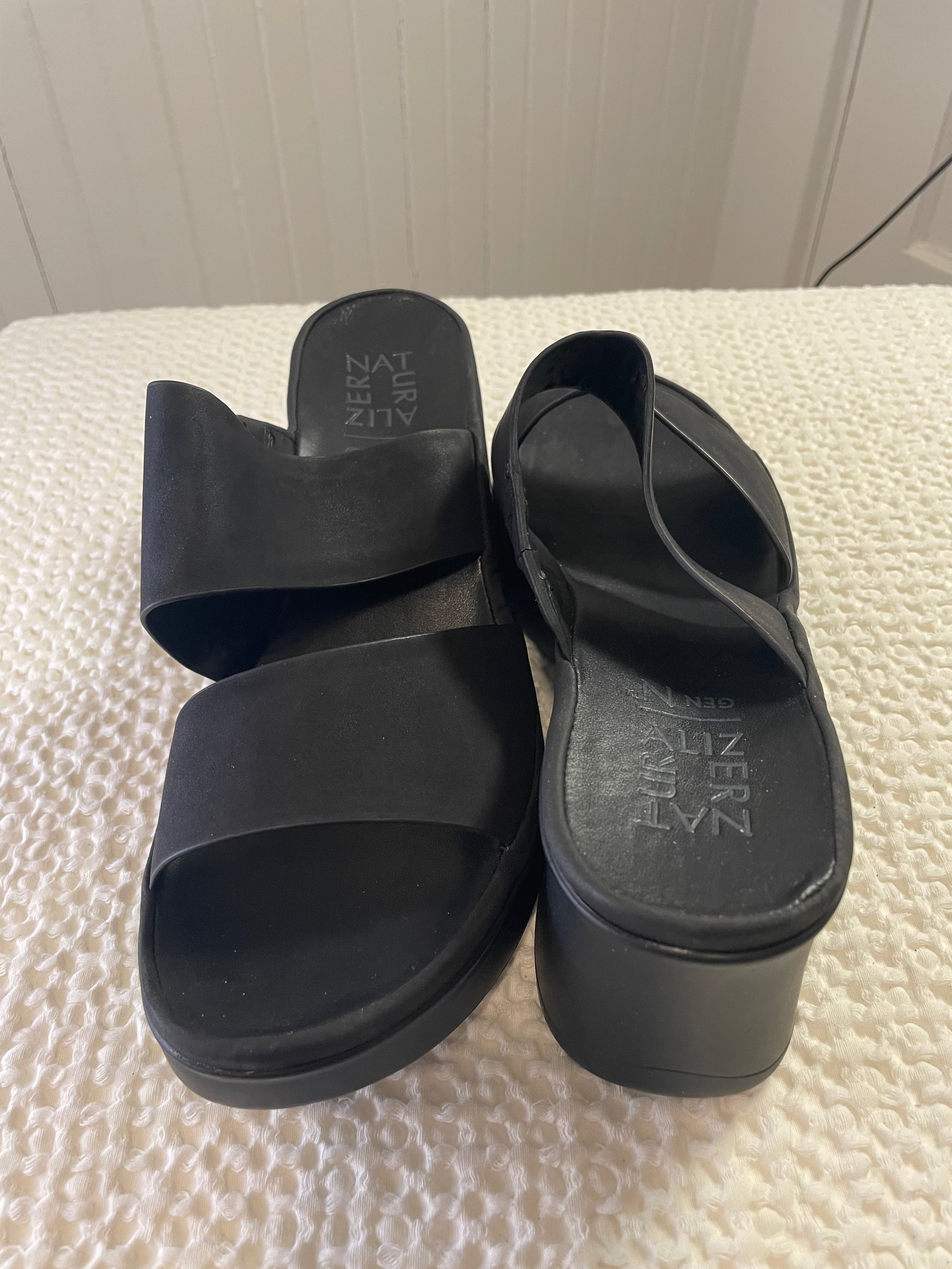 Naturalizer Gen N Rally Platform Sandals – Black (New Without Box)