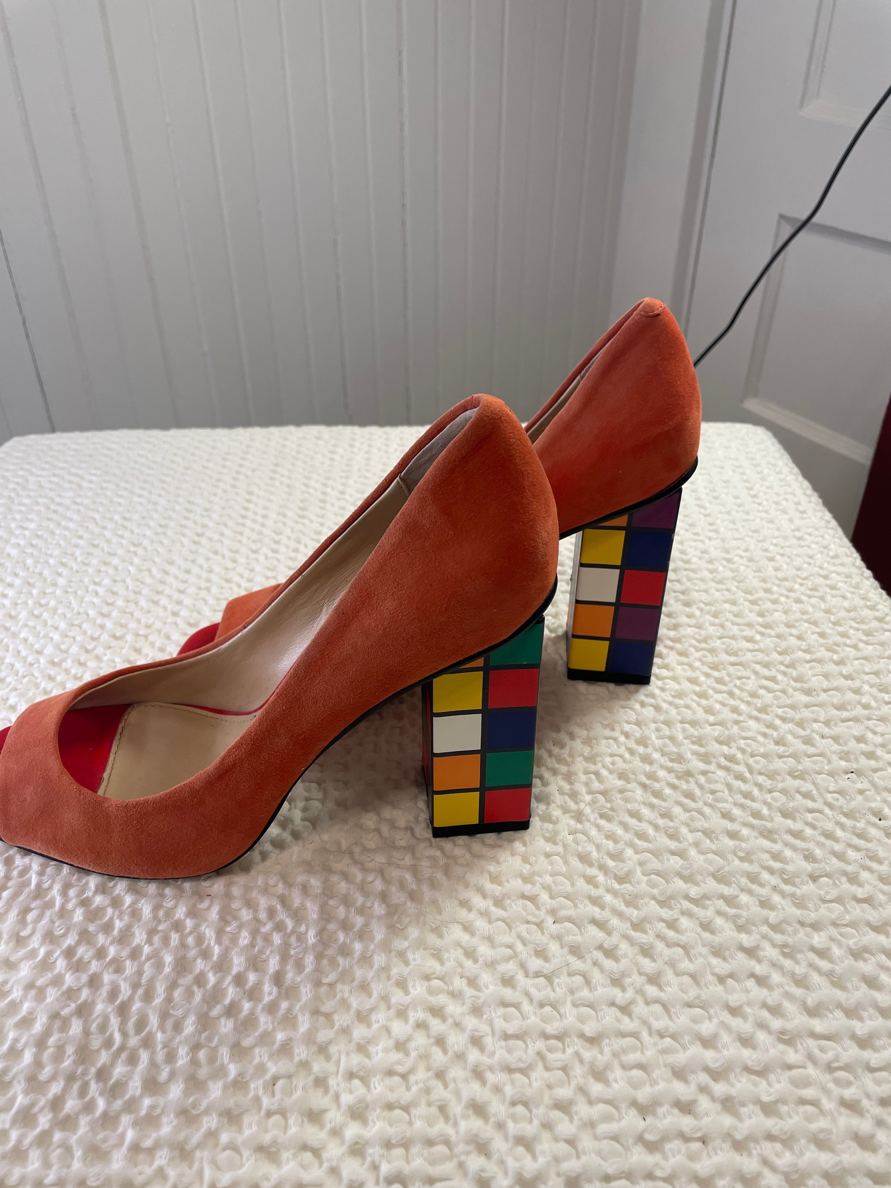 Katy Perry "The Caitlin" Rubik's Cube Block Heel Pumps