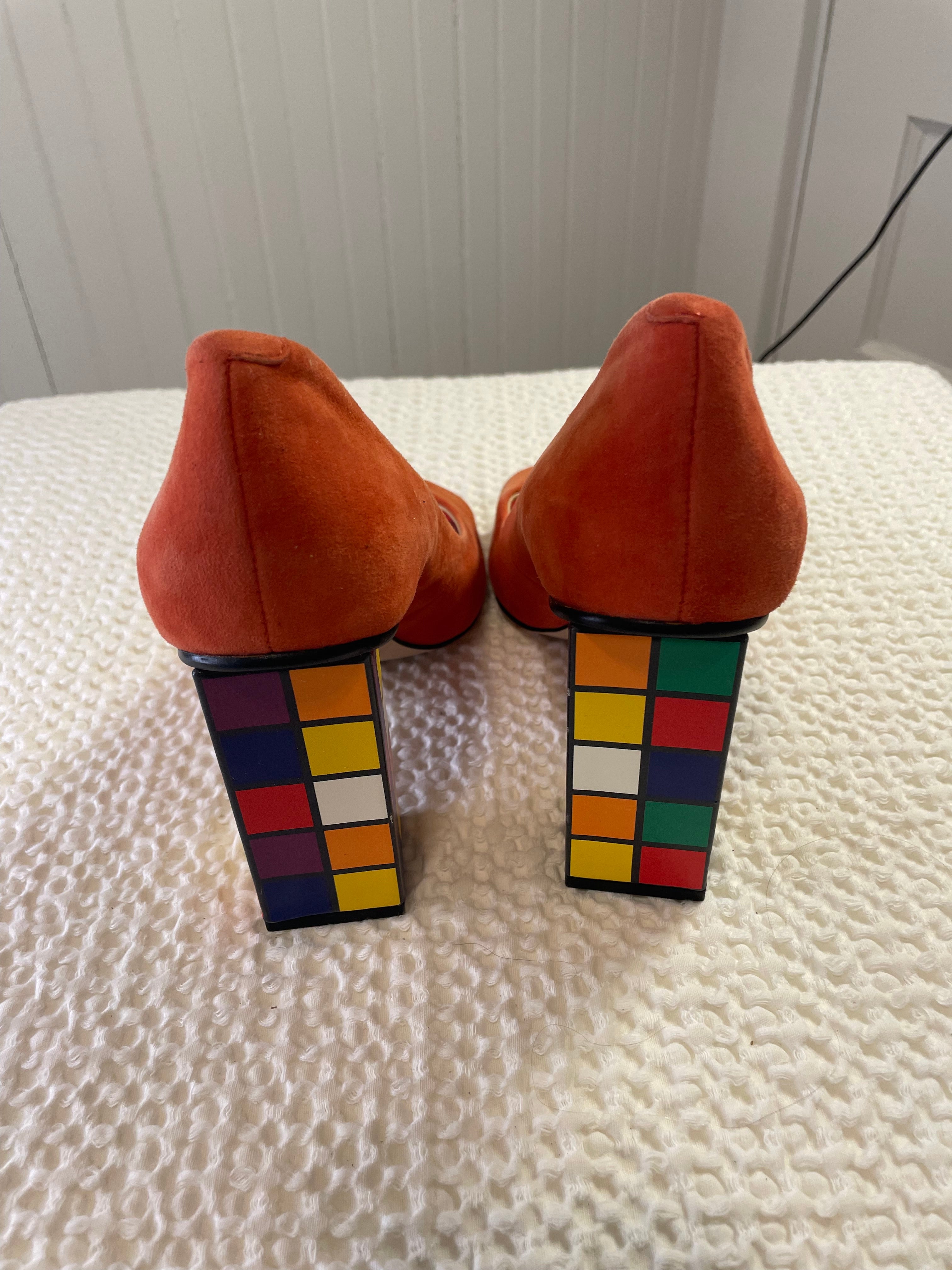 Katy Perry "The Caitlin" Rubik's Cube Block Heel Pumps