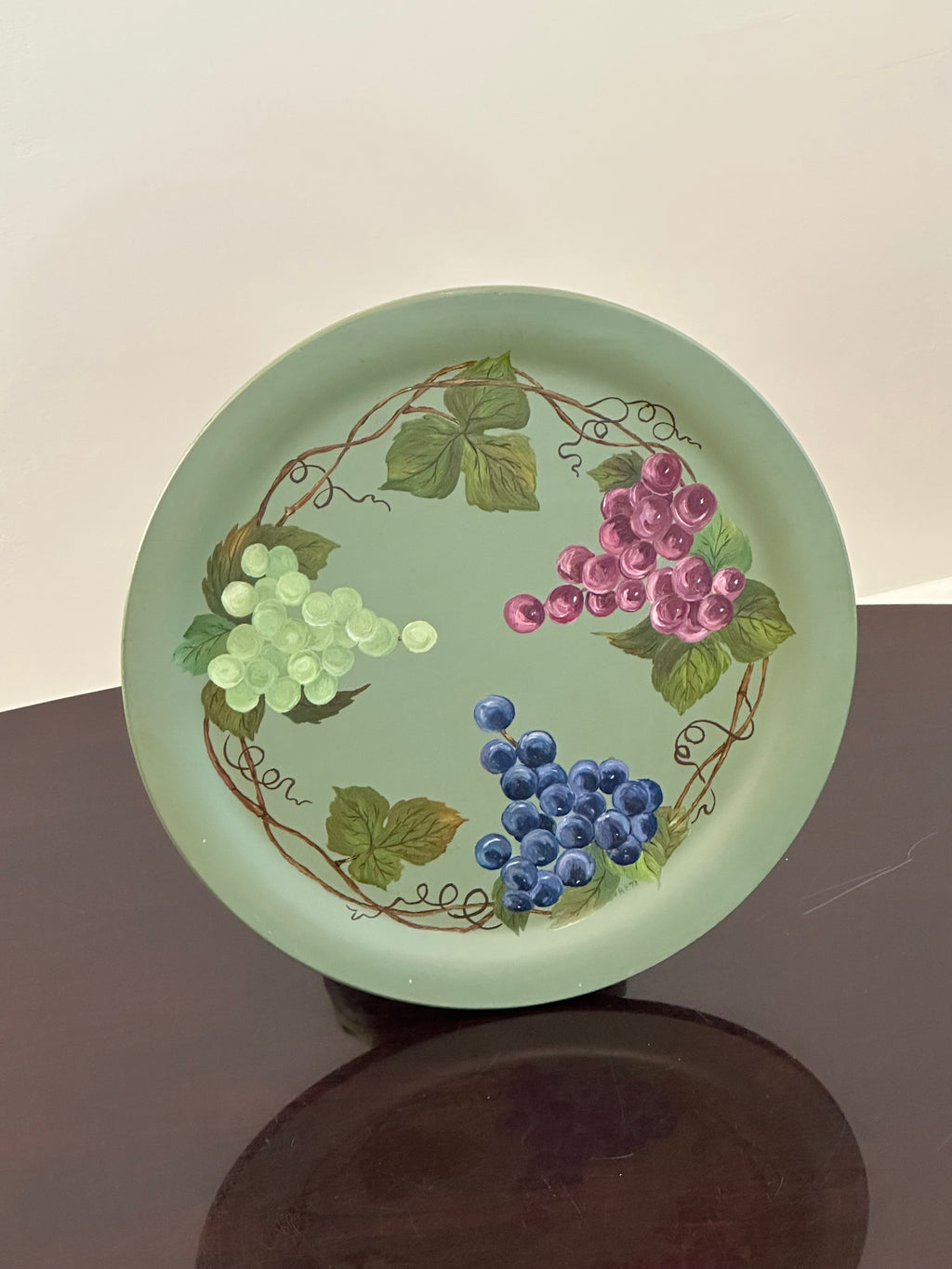 Green Wooden Plate
