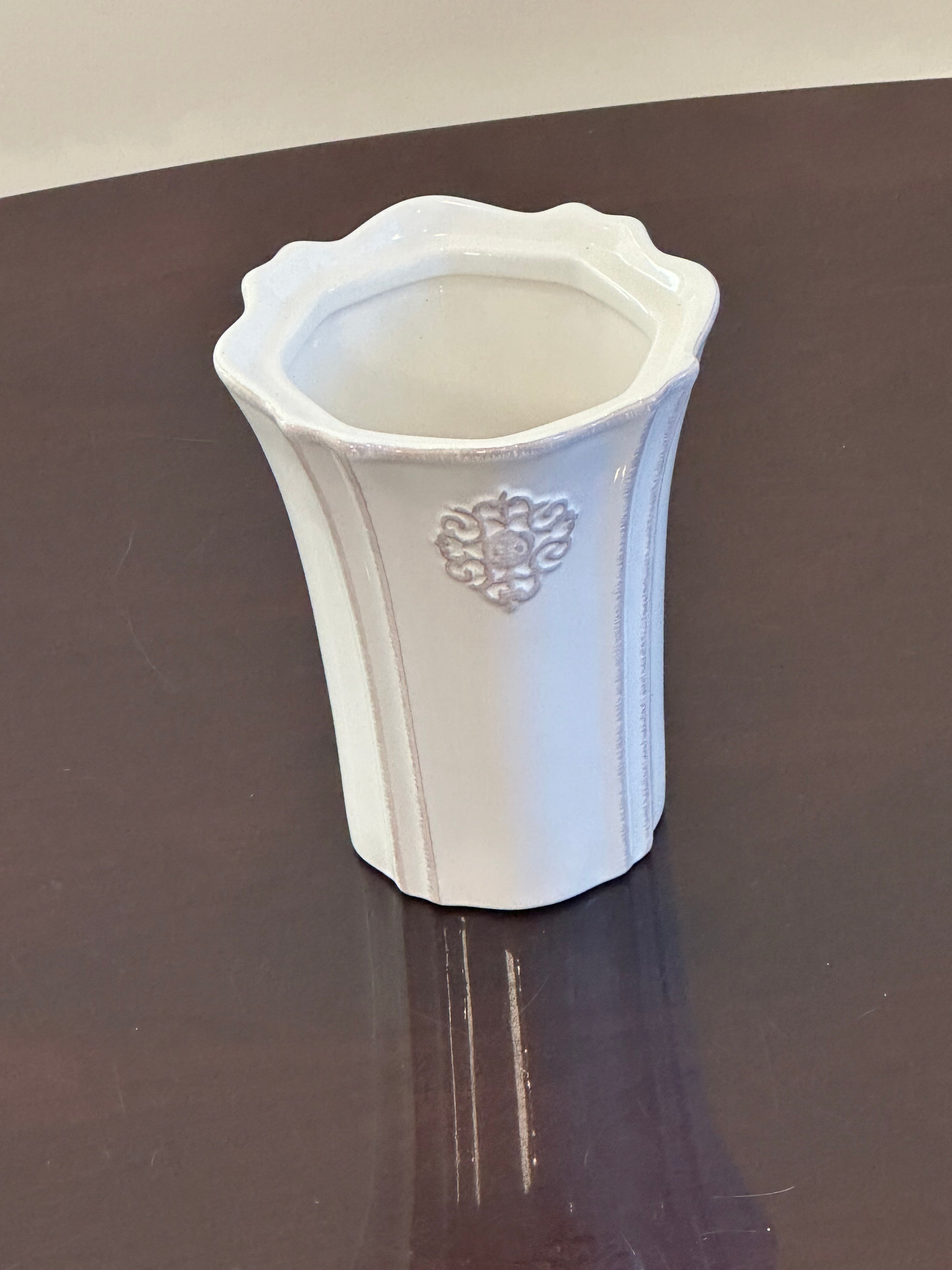 White Vintage Look Vase