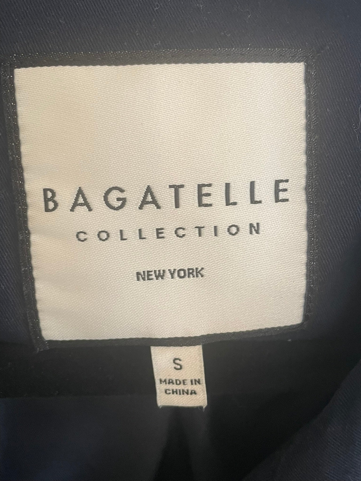Bagatelle Navy Blue Cropped Trench Coat