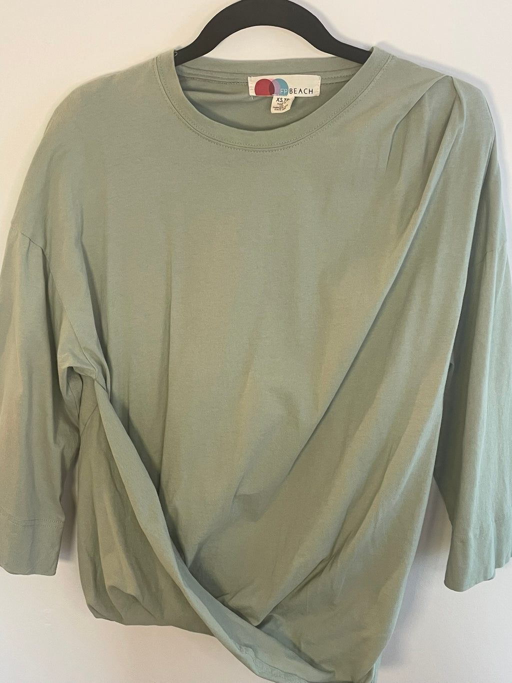 Free People (FP) Beach Side Cinched Long Sleeve Crew