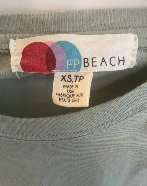 Free People (FP) Beach Side Cinched Long Sleeve Crew