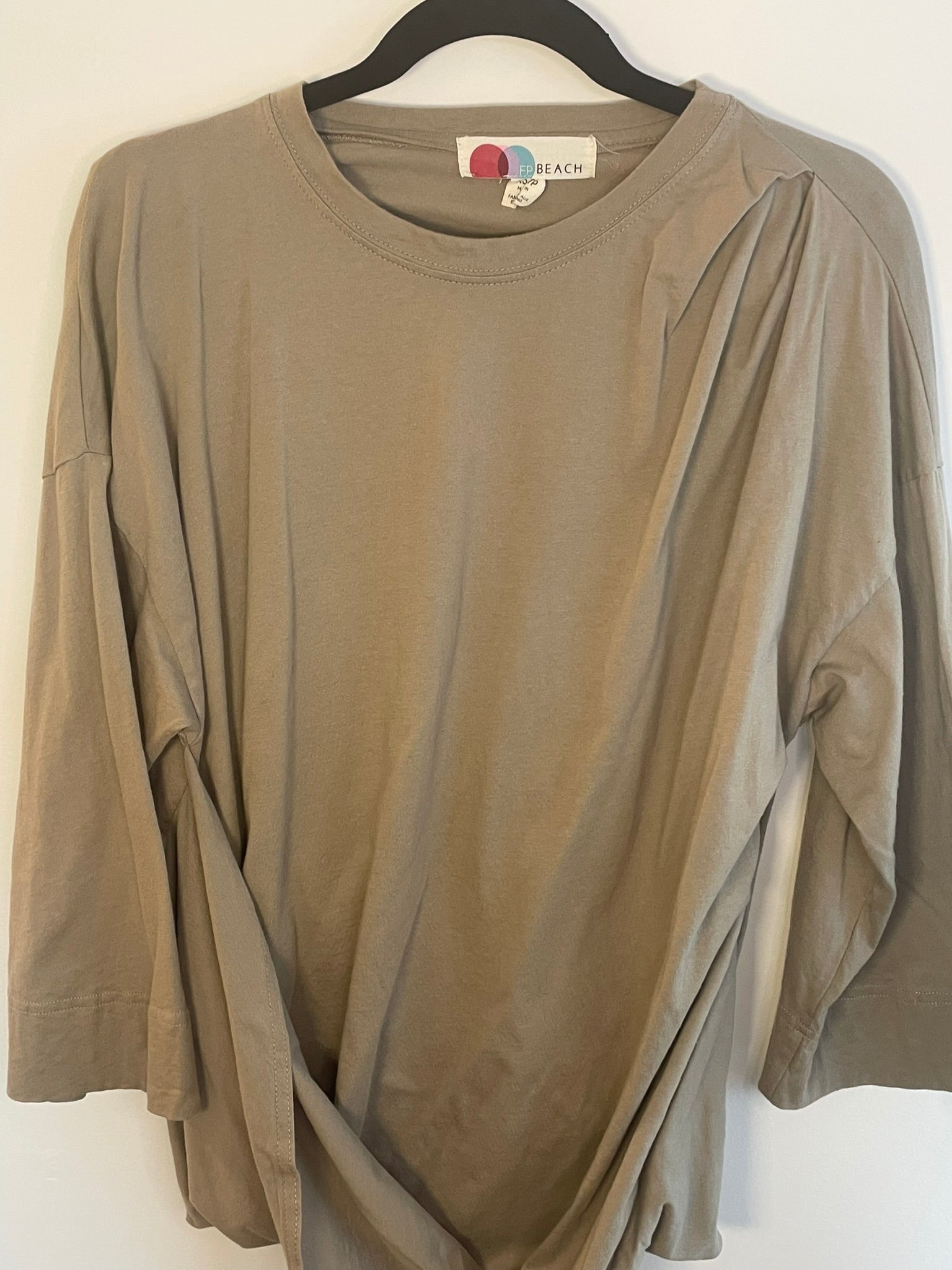 Free People (FP) Beach Side Cinched Long Sleeve Crew