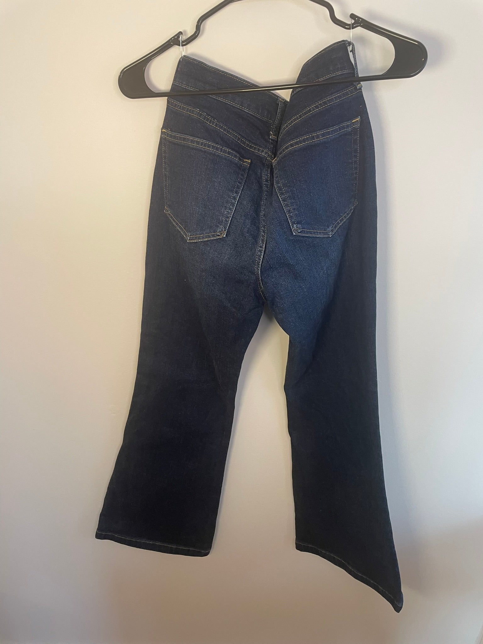 Gap '70s Flare High Rise dark indigo wash jeans