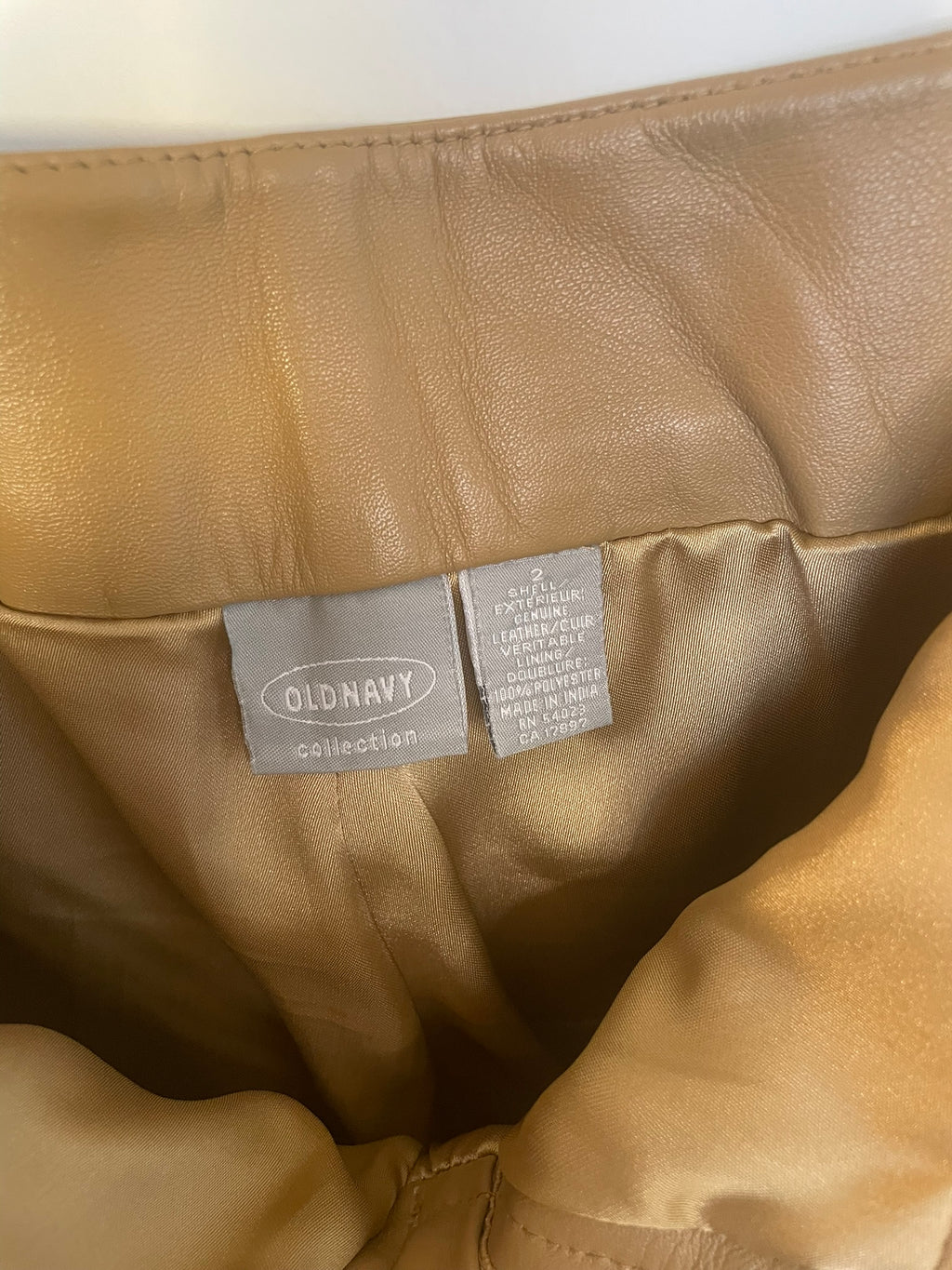 Old Navy Collection tan vintage genuine leather