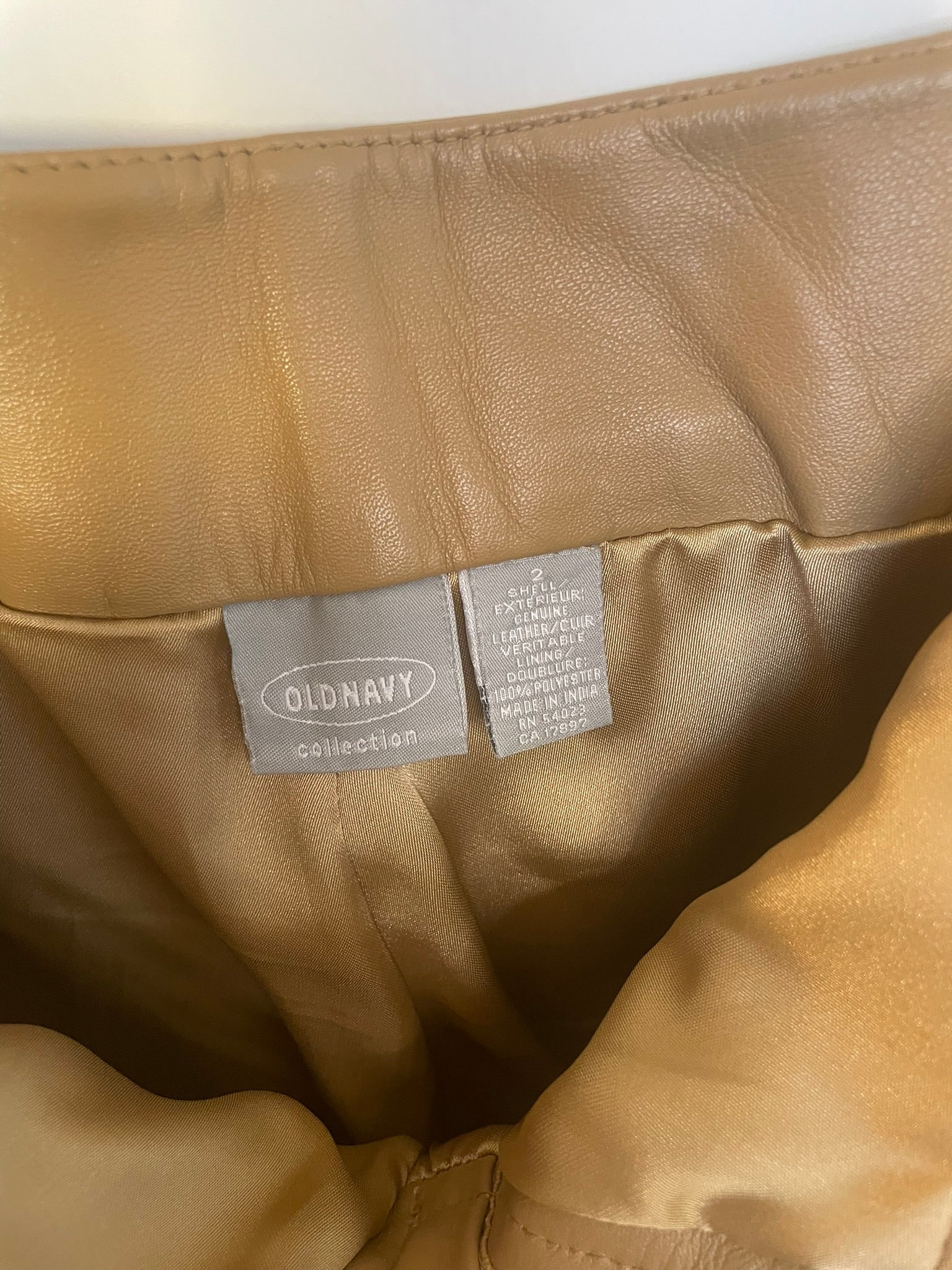 Old Navy Collection tan vintage genuine leather