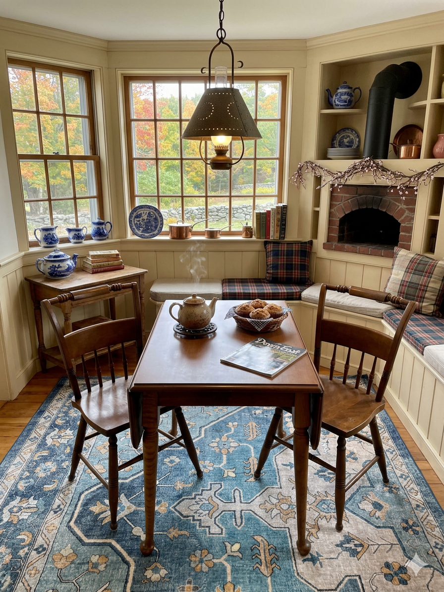 Vintage S. Bent &amp; Bros. Colonial Revival Dining Set - Drop Leaf Table &amp; 2 Spindle Chairs