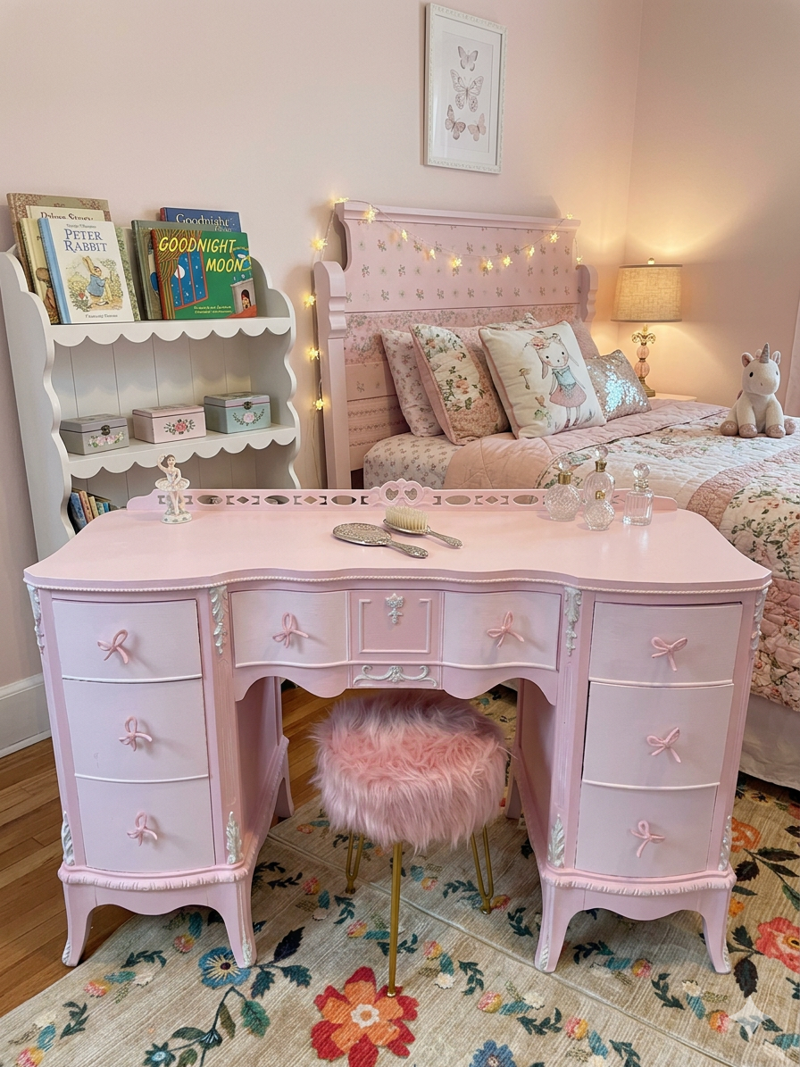 Pink Vintage Vanity