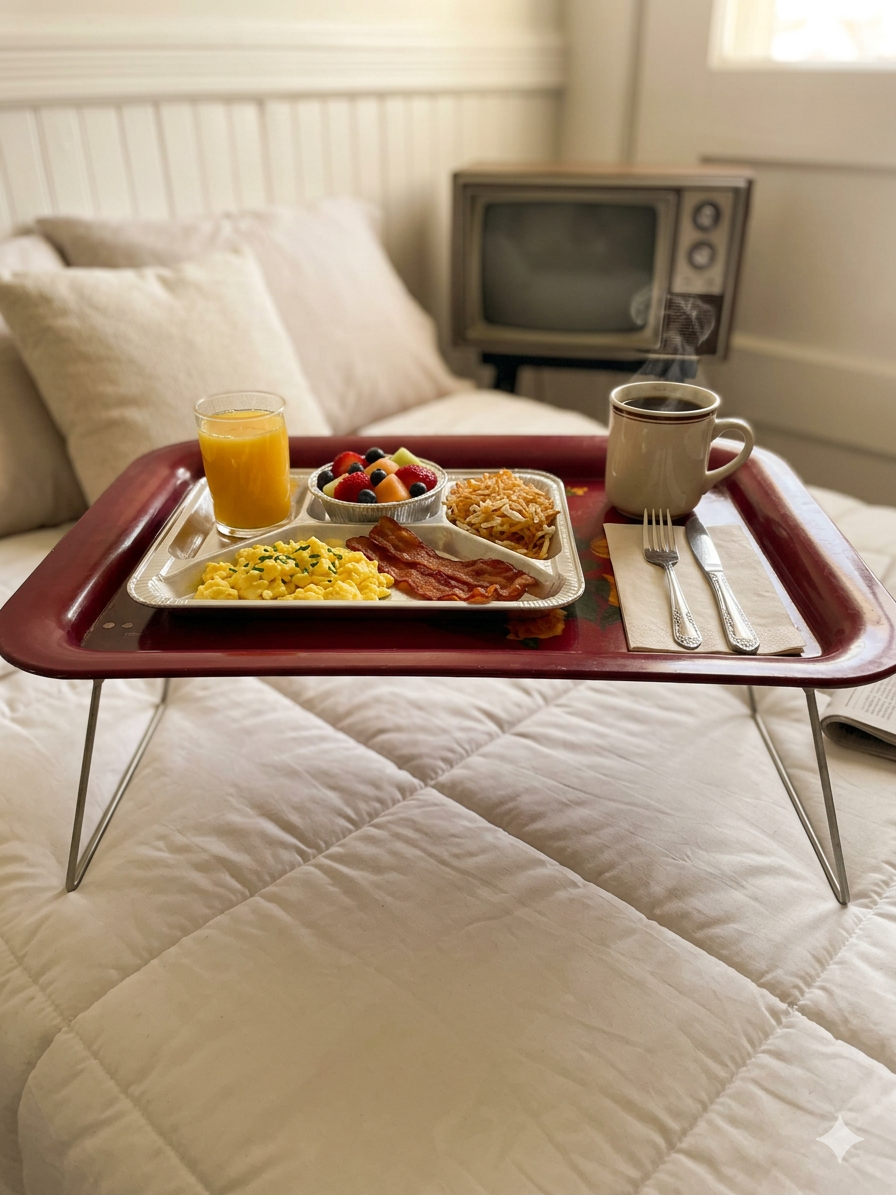 Vintage Mid-Century Metal Folding Lap Tray