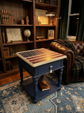 Americana Vintage Accent Table with Flag Top