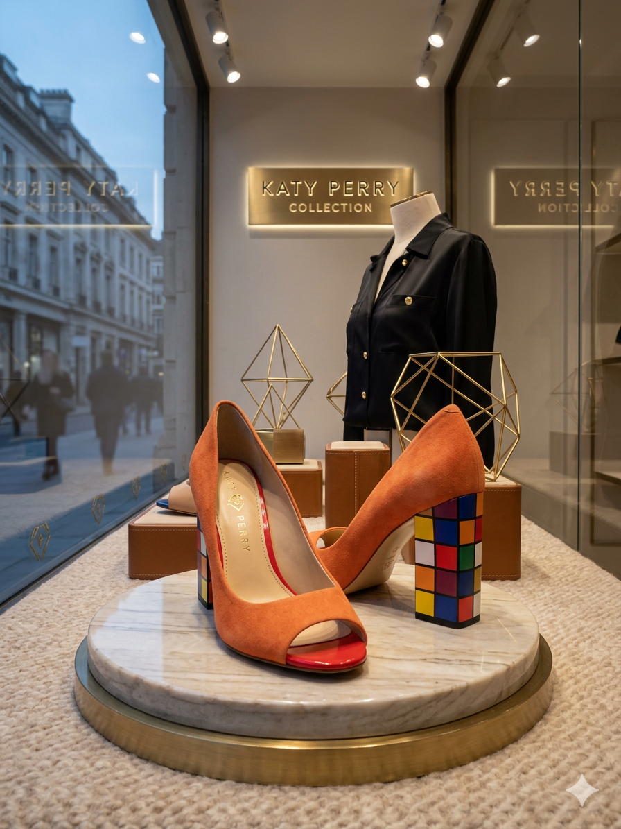 Katy Perry "The Caitlin" Rubik's Cube Block Heel Pumps