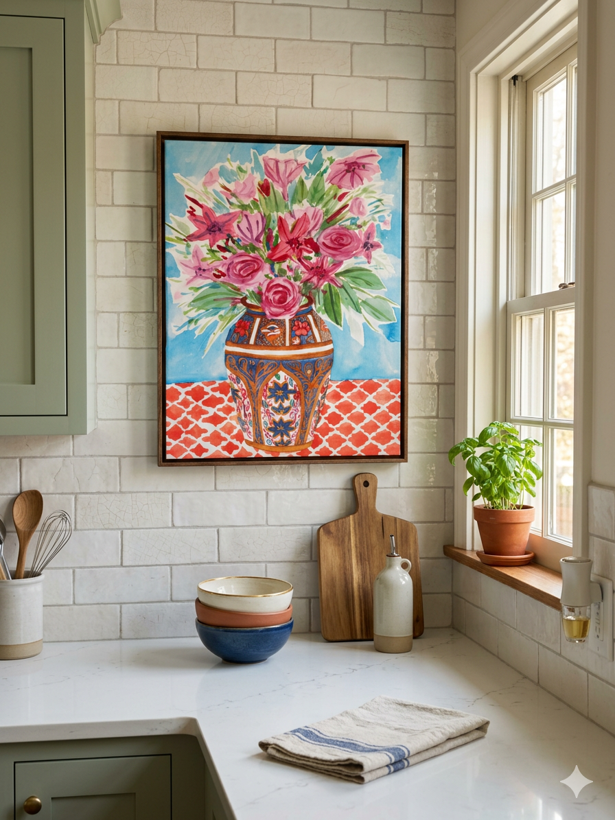 "Morning Break III" Framed Canvas Art by Melissa Wang