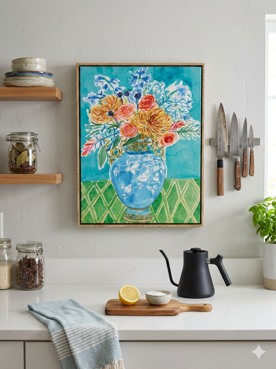 "Morning Break IV" Framed Canvas Wall Art by Melissa Wang
