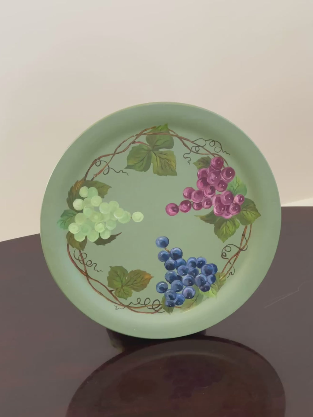 Green Wooden Plate