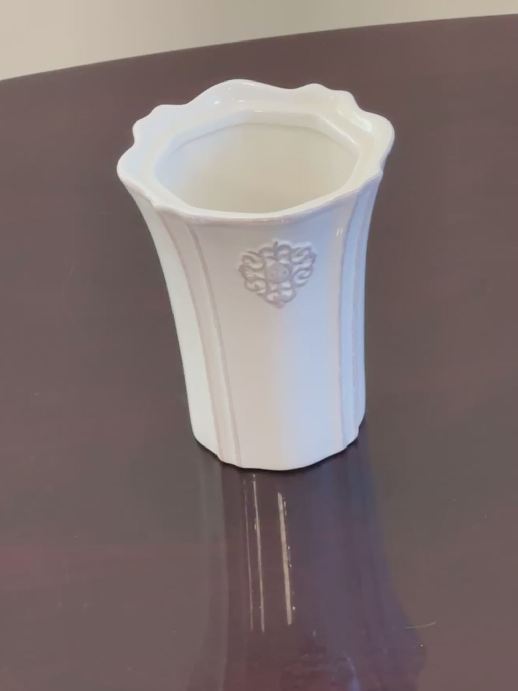 White Vintage Look Vase