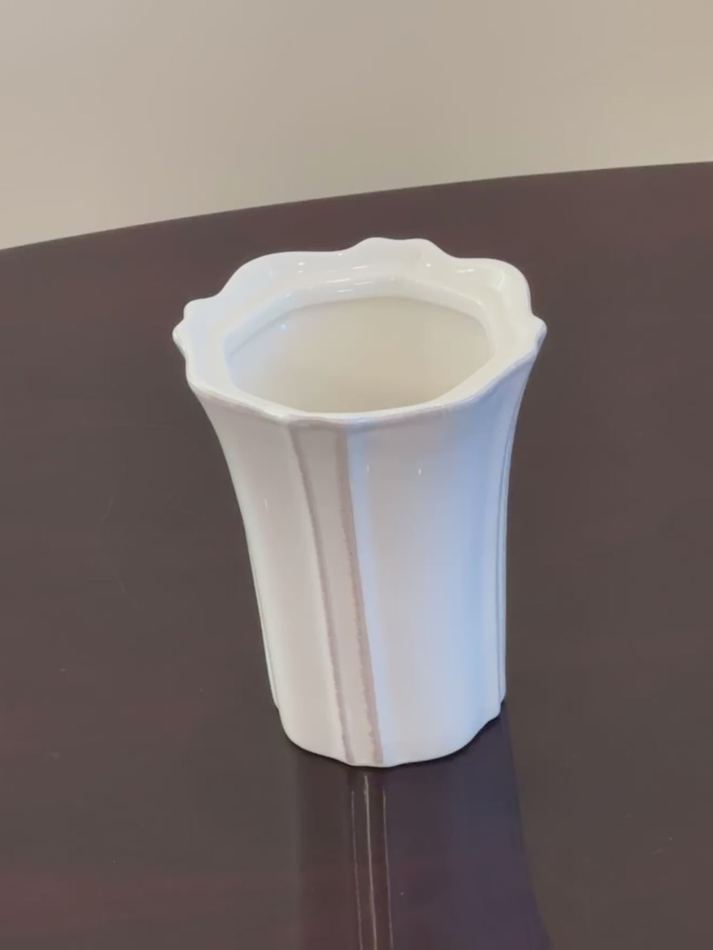 White Vintage Look Vase